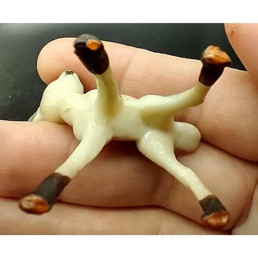 Vintage Celluloid Deerindeer Deer Reindeer Fawn Figurine Mini Christmas Deer 2”